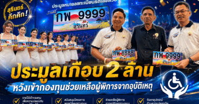 “นายกเป๊ปซี่” ทุ่มเงินเกือบ 2 ล้านบาท ประมูลทะเบียนรถเลขสวย หวังสมทบ กองทุนเพื่อความปลอดภัยในการใช้รถใช้ถนน