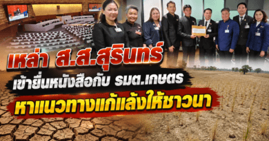 ส.ส.สุรินทร์ ทั้ง 8 เขต ร่วมยื่นหนังสือต่อ รมต.เกษตรฯ เพื่อหาแนวทางช่วยเหลือปัญหาภัยแล้ง