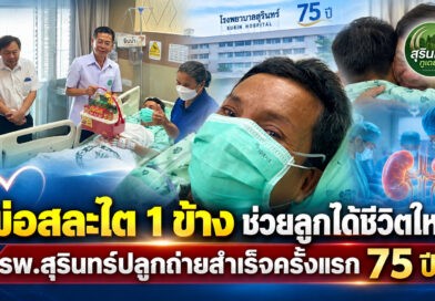 พ่อสละไตให้ลูก! รพ.สุรินทร์ปลูกถ่ายสำเร็จครั้งแรกในรอบ 75 ปี ลูกชายได้ชีวิตใหม่หลังป่วยไตนาน 10 ปี